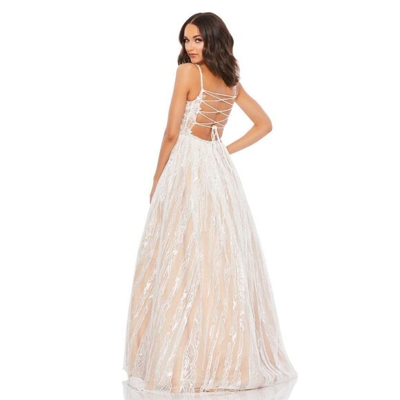 MAC DUGGAL 67563 Max gown Ivory Nude - Picture 1 of 10